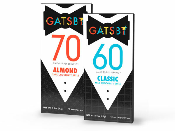 two gatsby chocolate bars